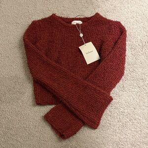 böhme women’s cropped flare sleeve sweater